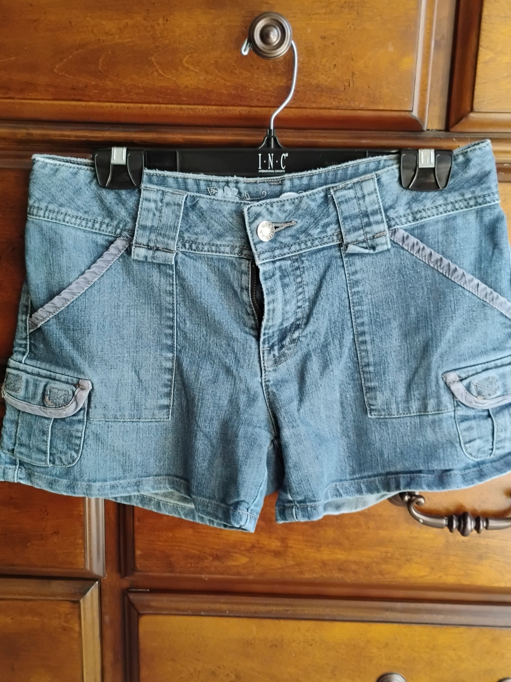 High Sierra Women's Denim Cargo Shorts in Light Blue